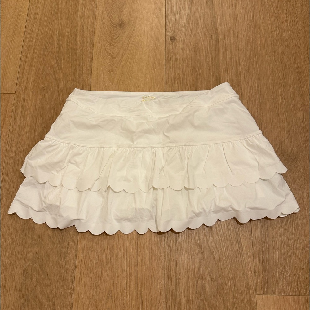 Lilly Pulitzer Luxletic White Scallop Skirt